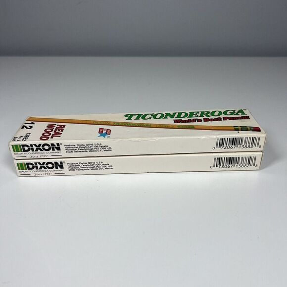 2 DIXON TICONDEROGA worlds best pencil No 2 13882 Soft Real Wood USA box of 12 - Picture 7 of 7